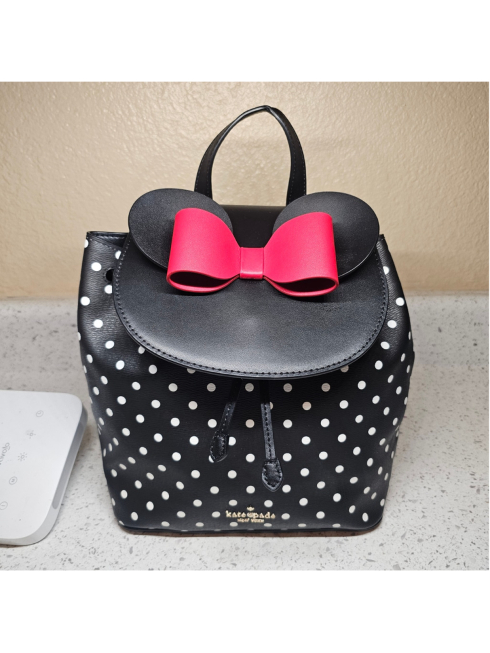 Disney x Kate Spade New York Minnie Mouse Polka Dot Drawstring Mini Backpack